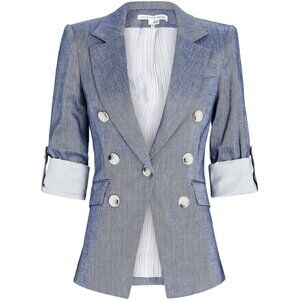 EUC Veronica Beard Womens 'Kelson' Dickey Chambray Blue Blazer